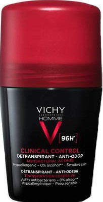 VICHY HOMME DEODORANTE CLINICAL CONTROL 96H ROLL 50 ML - farmasconti.eu