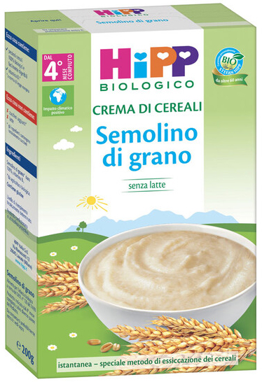HIPP BIO CREMA CEREALI SEMOLINO DI GRANO 200 G - farmasconti.eu