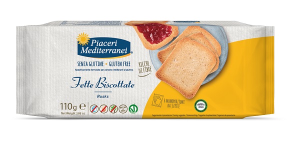 PIACERI MEDITERRANEI FETTE BISCOTTATE 110 G - farmasconti.eu