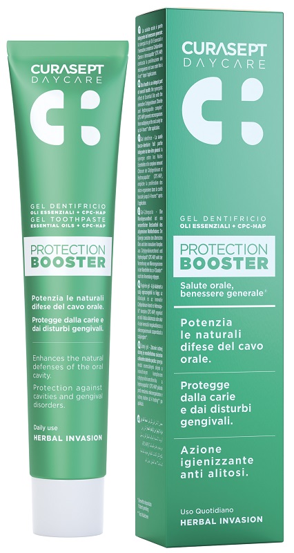 CURASEPT DAYCARE DENTIFRICIO PROTECTION BOOSTER HERBAL INVASION 75 ML - farmasconti.eu