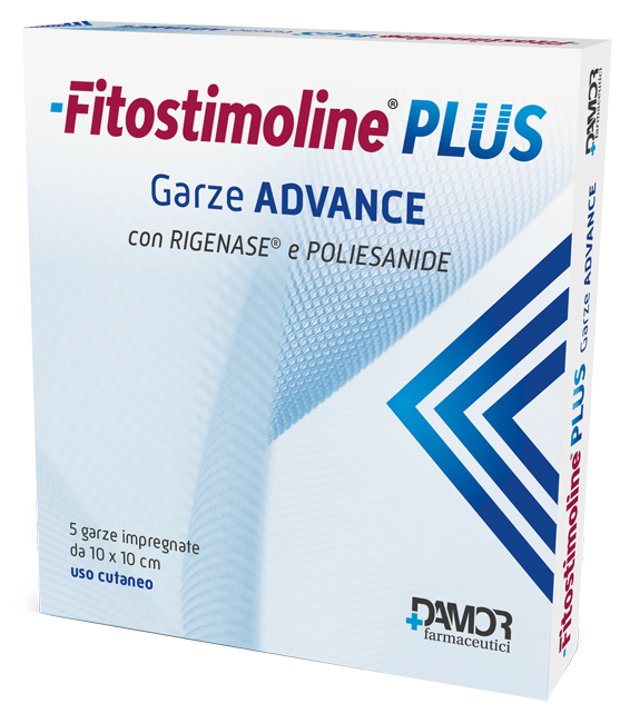 FITOSTIMOLINE PLUS GARZE ADVANCE IMPREGNATE 10X10 CM 5 PEZZI - farmasconti.eu