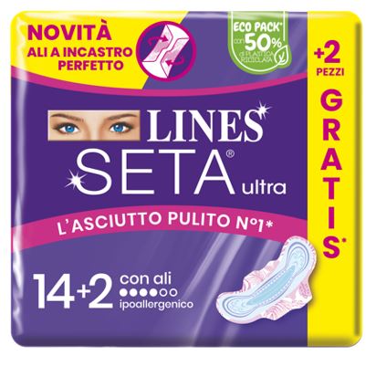 LINES SETA ULTRA ASSORBENTI ALI CP 14+2 PEZZI - farmasconti.eu