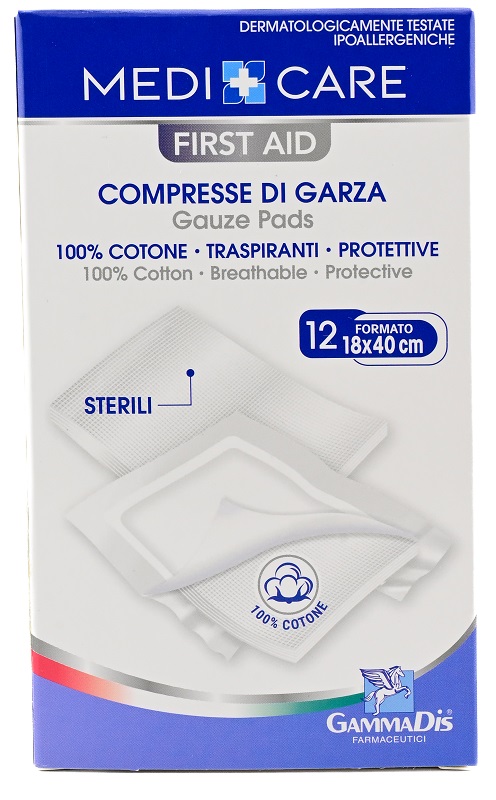 GARZA MEDICARE COTONE 18X40 CM 12 PEZZI - farmasconti.eu