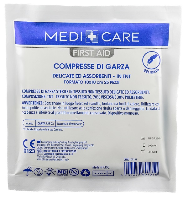 GARZA MEDICARE TNT 10X10 CM 25 PEZZI - farmasconti.eu
