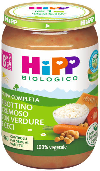 HIPP RISOTTINO CREMOSO VERDURE CECI 220 G - farmasconti.eu