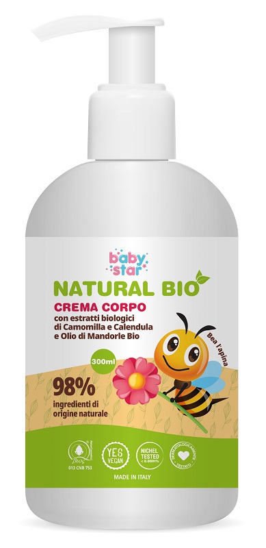 BABYSTAR CREMA CORPO NATURAL BIO 300 ML - farmasconti.eu