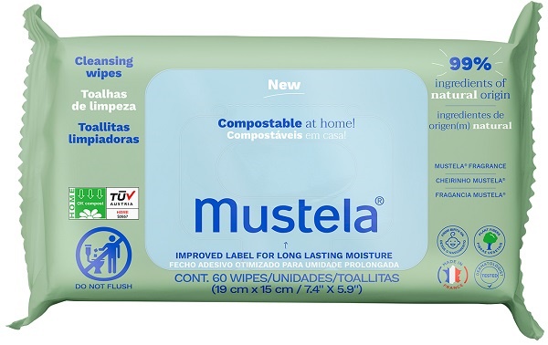 MUSTELA SALVIETTE COMPOSTABILI PROFUMATE 60 PEZZI - farmasconti.eu