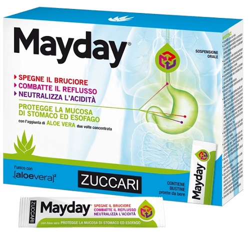 MAYDAY SOSPENSIONE PER USO ORALE ALLA MENTA 12 BUSTINE 10 ML - farmasconti.eu