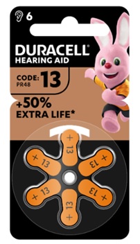 DURACELL EASY TAB 13 ARANCIO BATTERIA PER APPARECCHIO ACUSTICO 6 PEZZI - farmasconti.eu