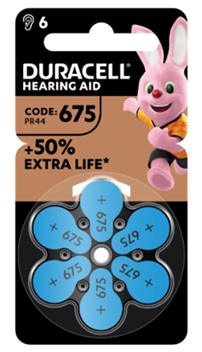 DURACELL EASY TAB 675 BLU BATTERIA PER APPARECCHIO ACUSTICO 6 PEZZI - farmasconti.eu