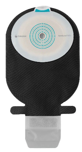 SACCA ILEOSTOMIA SENSURA MIO PIANO RIVESTIMENTO NERO APERTURA ISPEZIONABILE MIDI W/W FORO RITAGLIABILE 10-45 30 PEZZI - farmasconti.eu