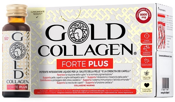 GOLD COLLAGEN FORTE PLUS 10 FLACONCINI DA 50 ML 8G COLLAGENE - farmasconti.eu