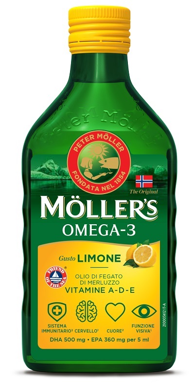 MOLLER'S OMEGA 3 OLIO LIMONE 250 ML - farmasconti.eu