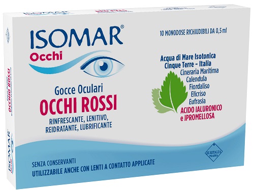 ISOMAR OCCHI ROSSI GOCCE OCULARI ACIDO IALURONICO 0,20% 10 FLACONCINI - farmasconti.eu