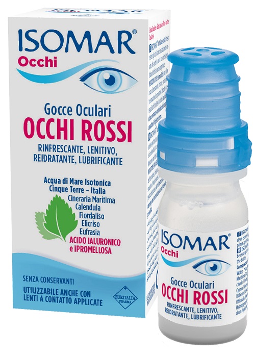 ISOMAR OCCHI ROSSI GOCCE OCULARI ACIDO IALURONICO 0,20% 10 ML - farmasconti.eu